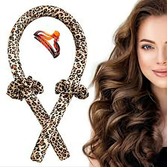 Heatless Hair Curler Wrap Leopard Print TikTok Famous - Picture 1 of 9